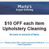 Coupons Yardley, New Hope, PA & Hamilton Township, NJ Marty's Carpet Cleaning Marty's